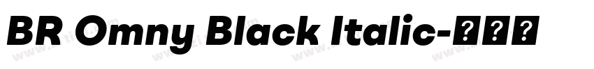 BR Omny Black Italic字体转换